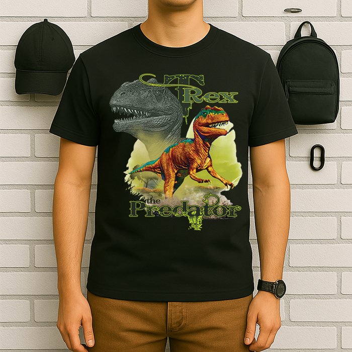 T-Rex The Predator 3D Puff Embossed T-Shirt