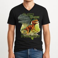 T-Rex The Predator 3D Puff Embossed V-Neck T-Shirt