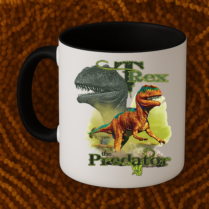 T-Rex The Predator 3D Puff Embossed Mug