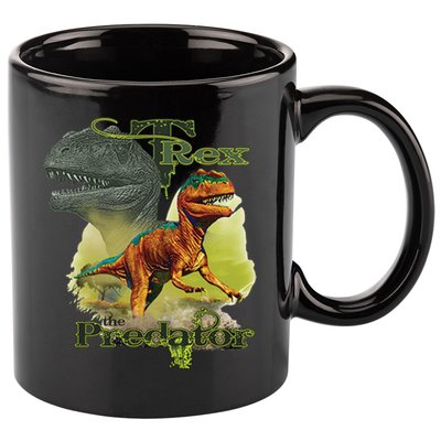 T-Rex The Predator 3D Puff Embossed 11oz C Handle Ceramic Mug