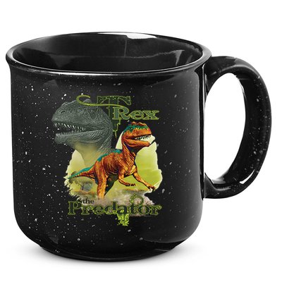 T-Rex The Predator 3D Puff Embossed 15oz Campfire Ceramic Mug
