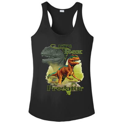 T-Rex The Predator 3D Puff Embossed Ladies PosiCharge Competitor Racerback Tank