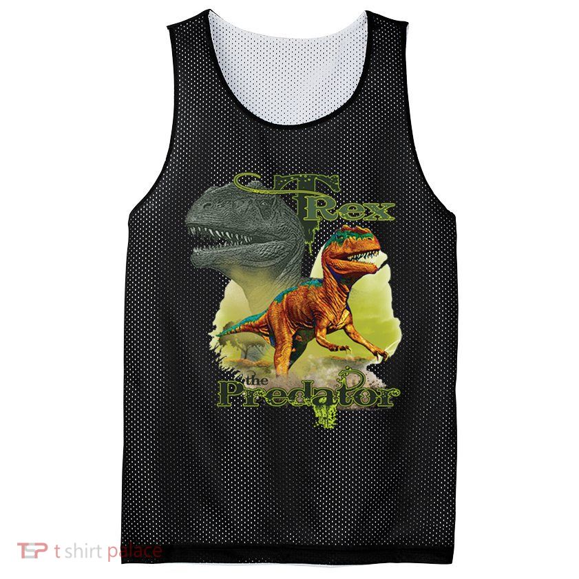 T-Rex The Predator 3D Puff Embossed Mesh Reversible Basketball Jersey Tank