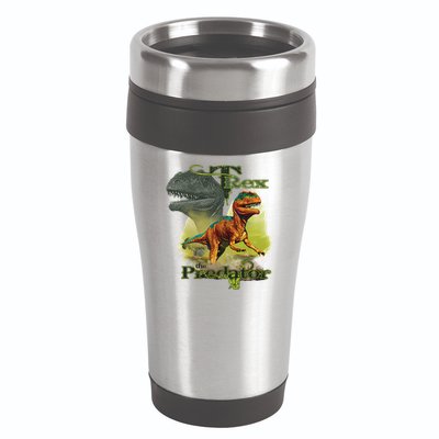 T-Rex The Predator 3D Puff Embossed 16oz Travel Tumbler