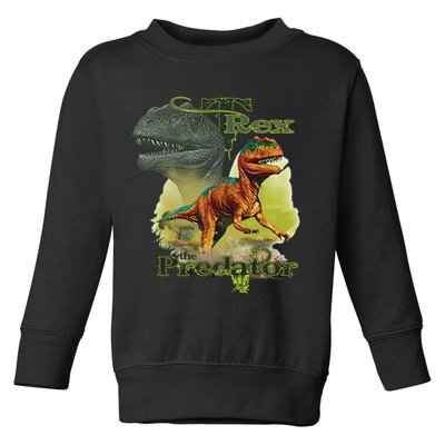 T-Rex The Predator 3D Puff Embossed Toddler Sweatshirt