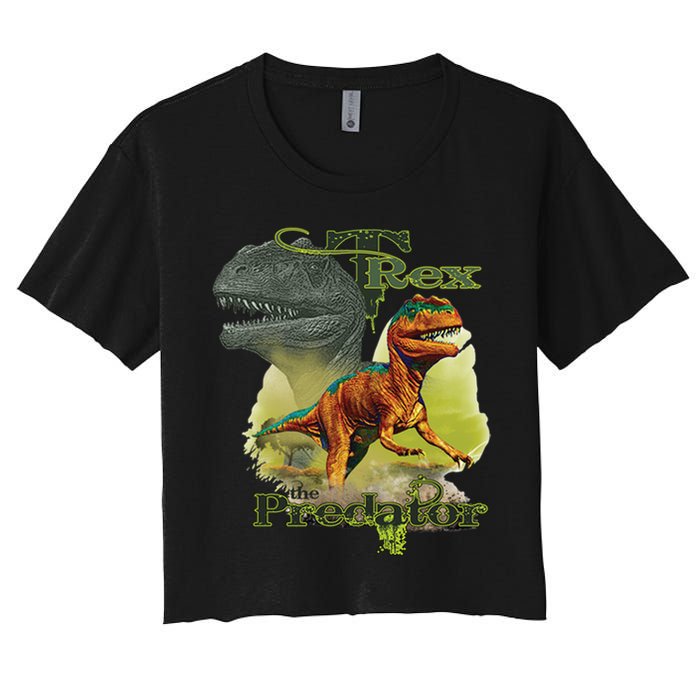 T-Rex The Predator 3D Puff Embossed Crop Top