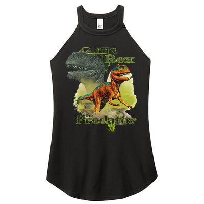 T-Rex The Predator 3D Puff Embossed Women's Perfect Tri Rocker Tank