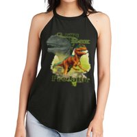 T-Rex The Predator 3D Puff Embossed Women's Perfect Tri Rocker Tank