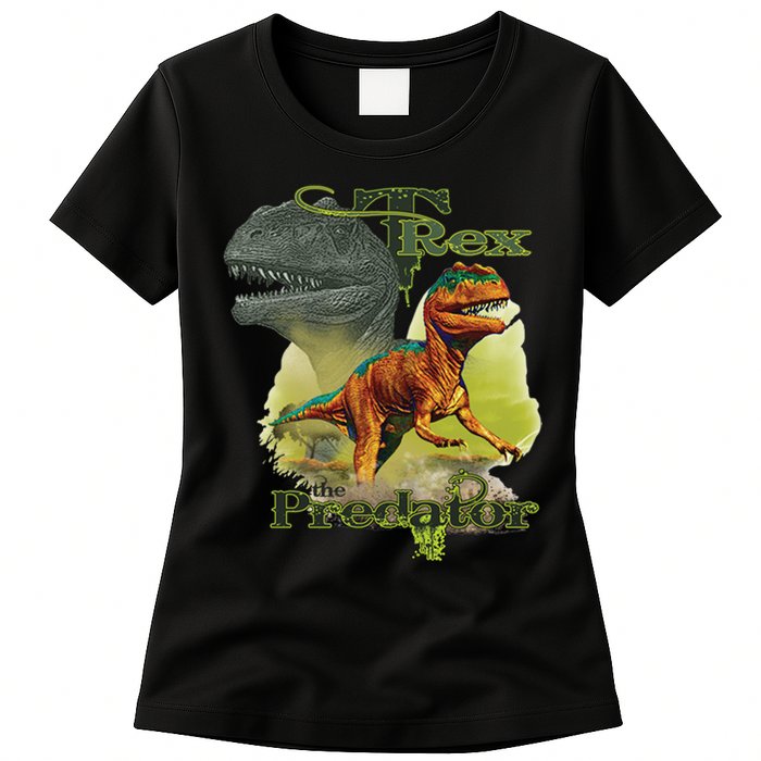 T-Rex The Predator 3D Puff Embossed Womens T-Shirt