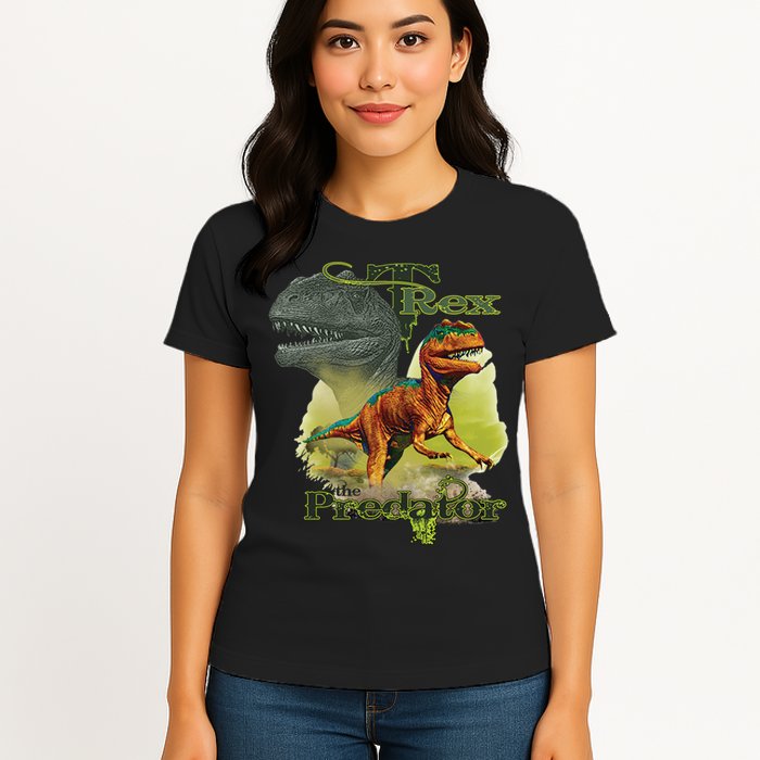 T-Rex The Predator 3D Puff Embossed Womens T-Shirt