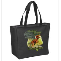 T-Rex The Predator 3D Puff Embossed Zip Tote Bag