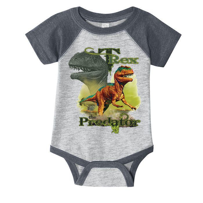 T-Rex The Predator 3D Puff Embossed Infant Baby Jersey Bodysuit