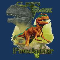 T-Rex The Predator 3D Puff Embossed Infant Baby Jersey Bodysuit