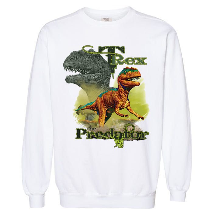 T-Rex The Predator 3D Puff Embossed Garment-Dyed Sweatshirt