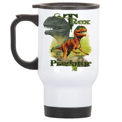 T-Rex The Predator 3D Puff Embossed Stainless Steel Travel Mug