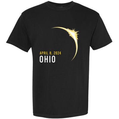 Totality 04 08 24 Total Solar Eclipse 2024 Ohio Garment-Dyed Heavyweight T-Shirt