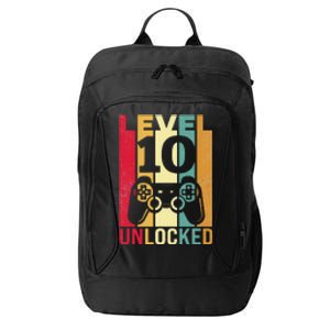 Ten 10yr 10 Birthday Son Funny Gamer 10th Years Old City Backpack