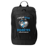 Type 1 2 In November We Wear Blue Diabetes Awareness City Backpack