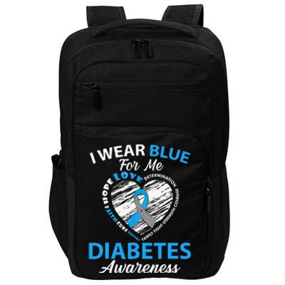 Type 1 2 In November We Wear Blue Diabetes Awareness Impact Tech Backpack