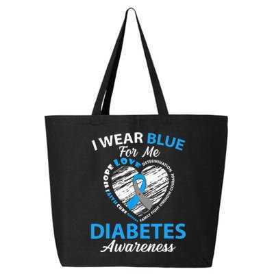 Type 1 2 In November We Wear Blue Diabetes Awareness 25L Jumbo Tote