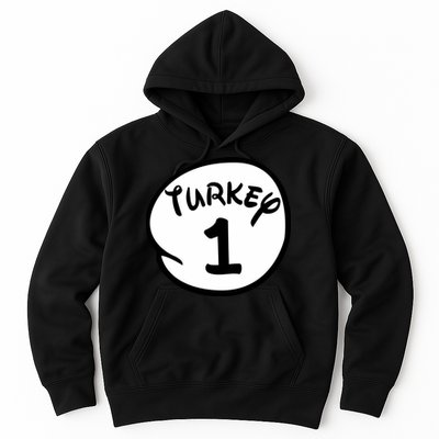 Turkey 1 2 3 Funny Thanksgiving Matching Hoodie