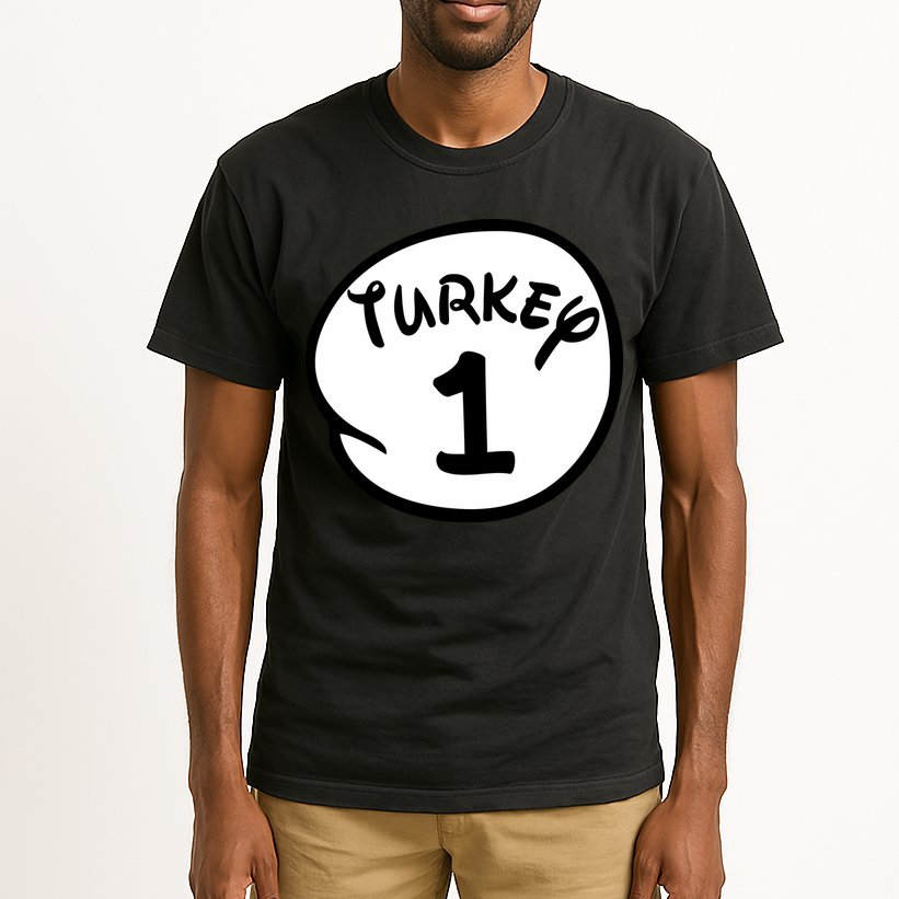 Turkey 1 2 3 Funny Thanksgiving Matching Tall T-Shirt