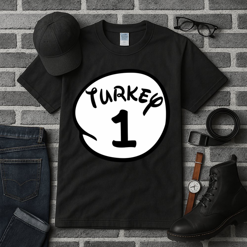 Turkey 1 2 3 Funny Thanksgiving Matching Tall T-Shirt
