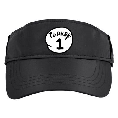 Turkey 1 2 3 Funny Thanksgiving Matching Adult Drive Performance Visor