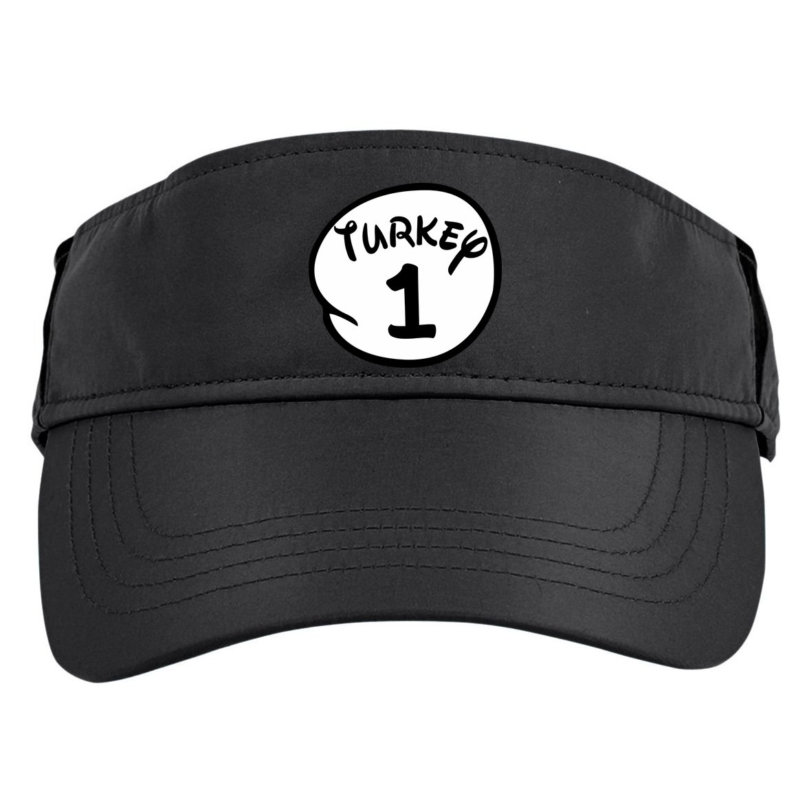Turkey 1 2 3 Funny Thanksgiving Matching Adult Drive Performance Visor