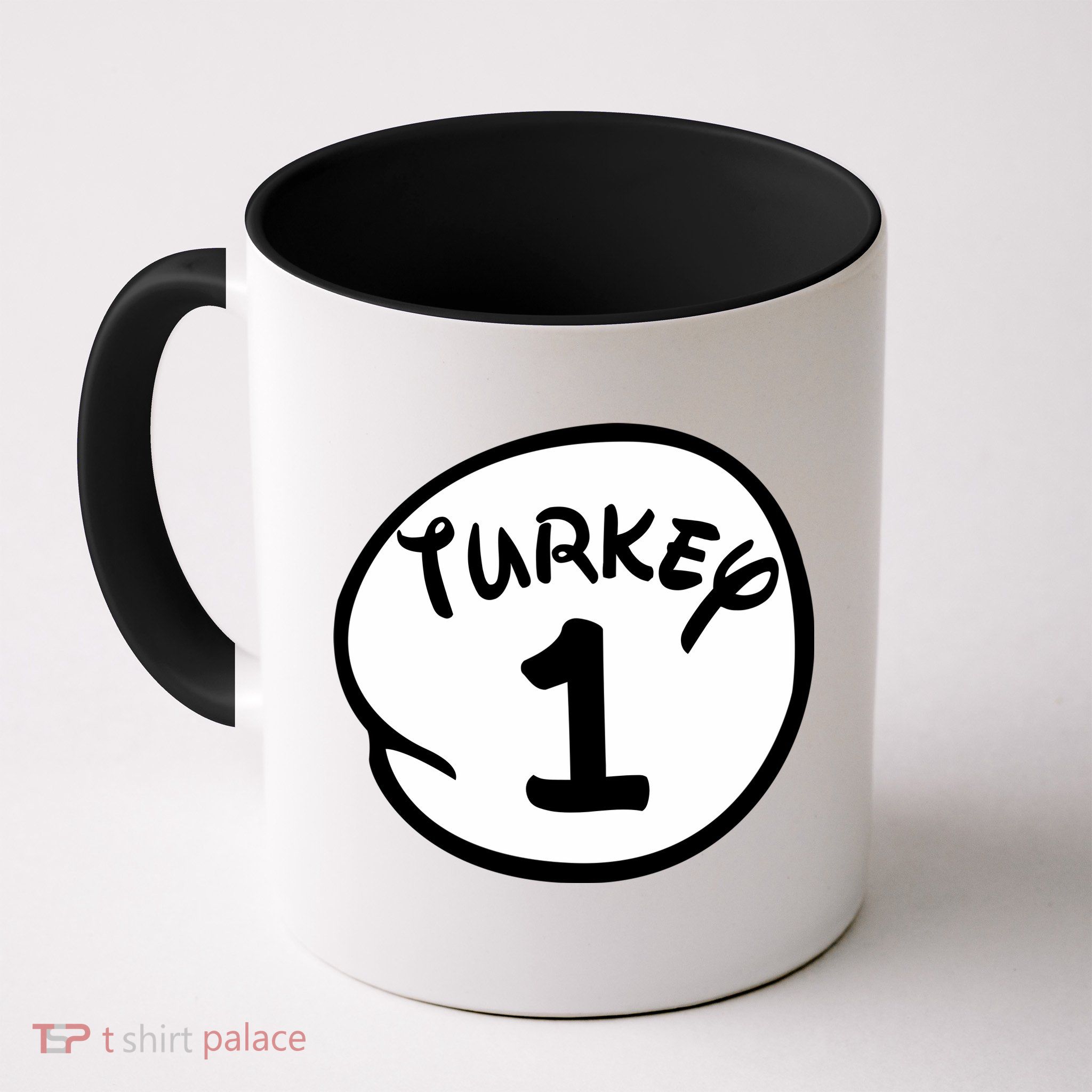 Turkey 1 2 3 Funny Thanksgiving Matching Mug