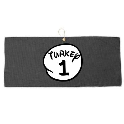Turkey 1 2 3 Funny Thanksgiving Matching Large Microfiber Waffle Golf Towel