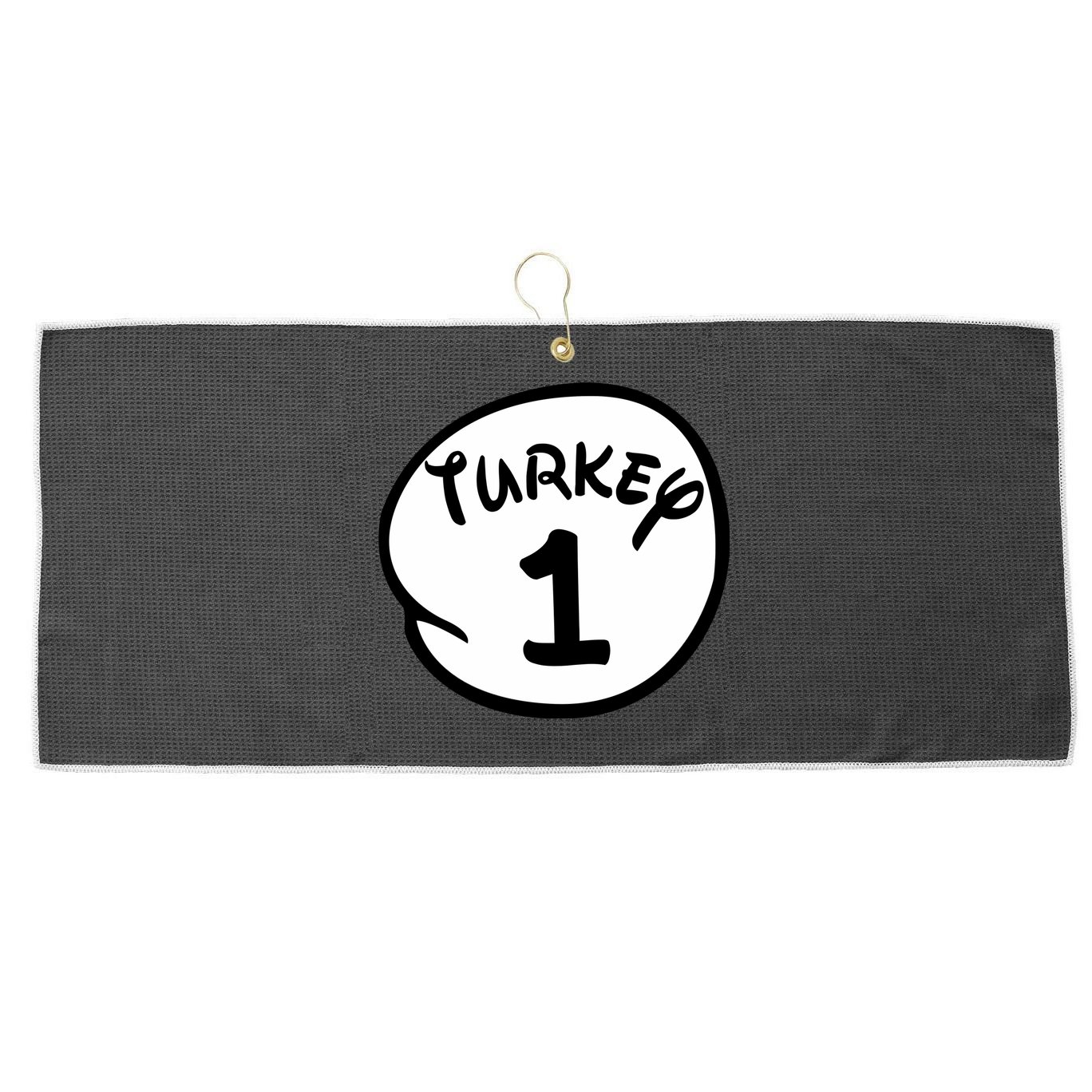Turkey 1 2 3 Funny Thanksgiving Matching Large Microfiber Waffle Golf Towel