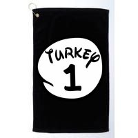 Turkey 1 2 3 Funny Thanksgiving Matching Golf Towel
