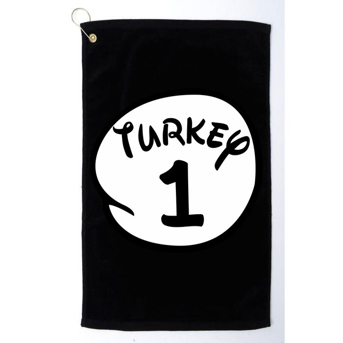 Turkey 1 2 3 Funny Thanksgiving Matching Golf Towel