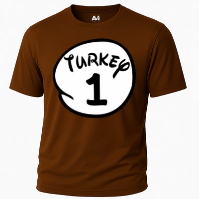 Turkey 1 2 3 Funny Thanksgiving Matching Performance Shirt
