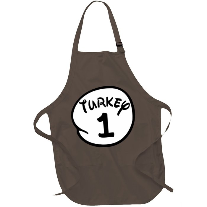 Turkey 1 2 3 Funny Thanksgiving Matching Apron