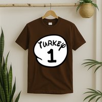 Turkey 1 2 3 Funny Thanksgiving Matching T-Shirt