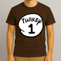 Turkey 1 2 3 Funny Thanksgiving Matching T-Shirt