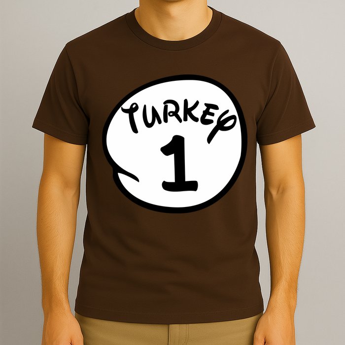 Turkey 1 2 3 Funny Thanksgiving Matching T-Shirt