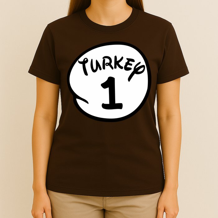 Turkey 1 2 3 Funny Thanksgiving Matching T-Shirt