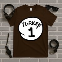 Turkey 1 2 3 Funny Thanksgiving Matching T-Shirt