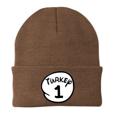Turkey 1 2 3 Funny Thanksgiving Matching Beanie