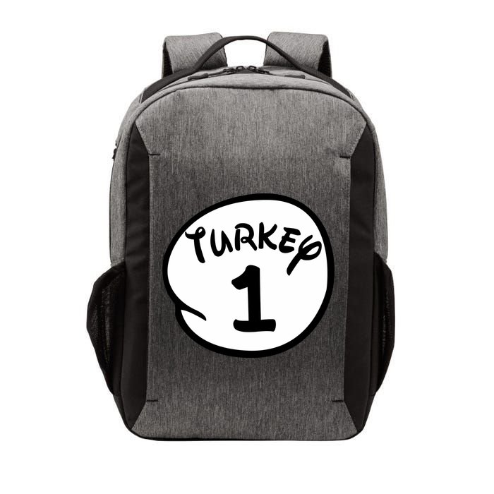 Turkey 1 2 3 Funny Thanksgiving Matching Vector Backpack
