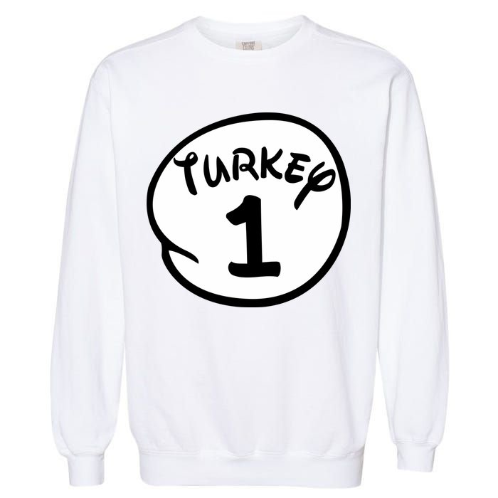 Turkey 1 2 3 Funny Thanksgiving Matching Garment-Dyed Sweatshirt