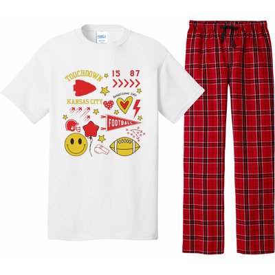 Touchdown 15 87 Kansas City Chief Football Est 1960 Pajama Set