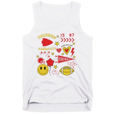 Touchdown 15 87 Kansas City Chief Football Est 1960 Tank Top