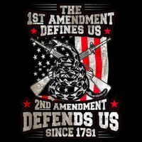 The 1st Amendment Defines Us! 2nd Amendment Defend Us! Wool Snapback Cap