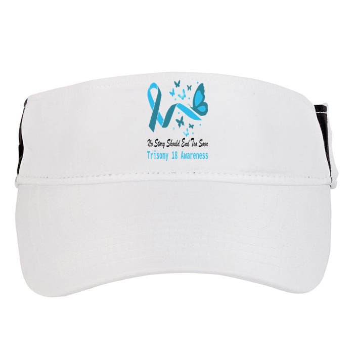 Trisomy 18 Awareness Butterfly Support Light Blue Ribbon Adult Drive Performance Visor