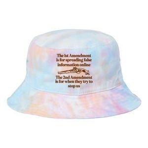 The 1st Amendment Is For Spreading False Information Online Tie Dye Newport Bucket Hat