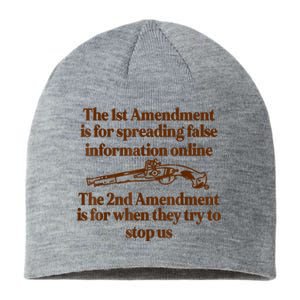 The 1st Amendment Is For Spreading False Information Online Sustainable Beanie